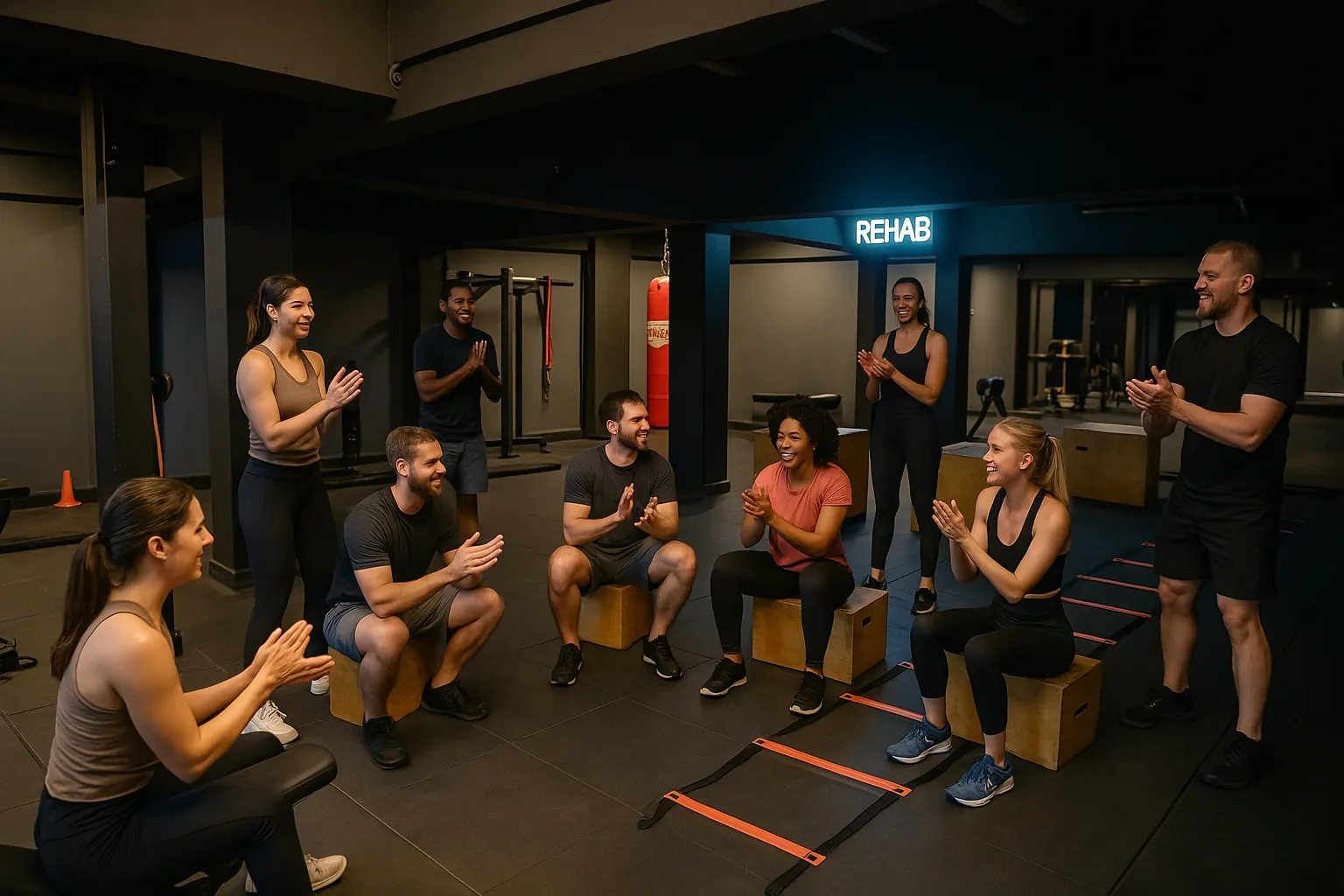 Group training at Hanma Fitness Studio